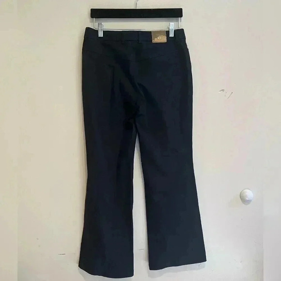 Escada Wide Leg Navy Cotton Pants - Picture 2 of 6